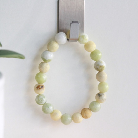 Boho Yellow Jade and Agate Bracelet - Picture 2 of 3